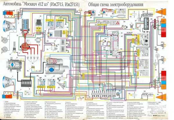 схема электропроводки москвич 412