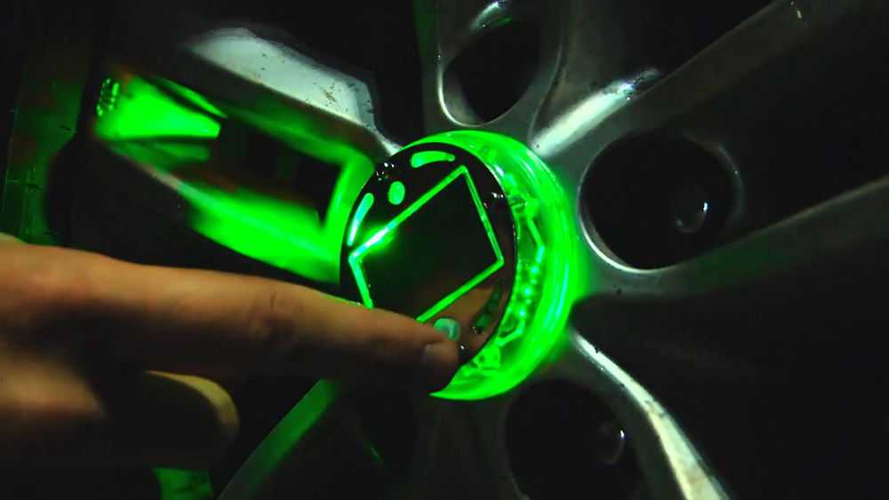 Подсветка дисков зеленого цвета
